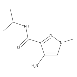 4-amino-1-methyl-N-(propan-2-yl)-1H-pyrazole-3-carboxamide结构式