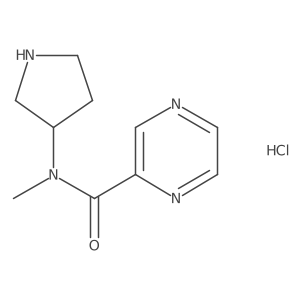 (R)-N-methyl-N-(pyrrolidin-3-yl)pyrazine-2-carboxamide hydrochloride结构式