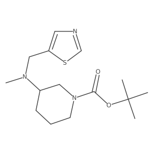 (S)-tert-butyl 3-(methyl(thiazol-5-ylmethyl)amino)piperidine-1-carboxylate结构式