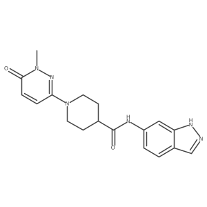 N-(1H-indazol-6-yl)-1-(1-methyl-6-oxo-1,6-dihydropyridazin-3-yl)piperidine-4-carboxamide结构式