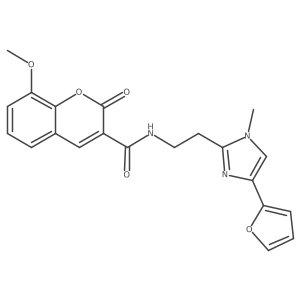 N-(2-(4-(furan-2-yl)-1-methyl-1H-imidazol-2-yl)ethyl)-8-methoxy-2-oxo-2H-chromene-3-carboxamide Structure