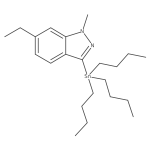 6-Ethyl-1-methyl-3-(tributylstannyl)-1H-indazole Structure