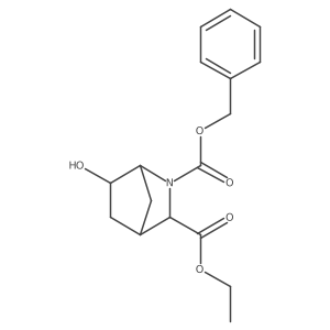 Racemic-(1S,3S,4R,6S)-2-Benzyl 3-Ethyl 6-Hydroxy-2-Azabicyclo[2.2.1]Heptane-2,3-Dicarboxylate结构式