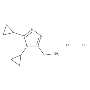(dicyclopropyl-4H-1,2,4-triazol-3-yl)methanamine dihydrochloride结构式