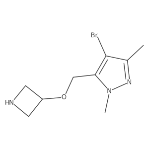 5-[(azetidin-3-yloxy)methyl]-4-bromo-1,3-dimethyl-1H-pyrazole Structure