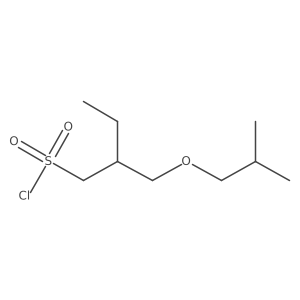 2-[(2-Methylpropoxy)methyl]butane-1-sulfonyl chloride结构式