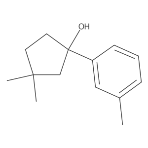 3,3-Dimethyl-1-(3-methylphenyl)cyclopentan-1-OL Structure
