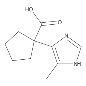 1-(4-methyl-1H-imidazol-5-yl)cyclopentane-1-carboxylic acid结构式