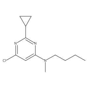 N-butyl-6-chloro-2-cyclopropyl-N-methylpyrimidin-4-amine结构式