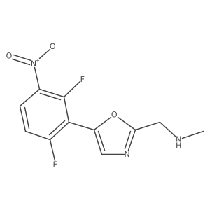 1-[5-(2,6-difluoro-3-nitro-phenyl)oxazol-2-yl]-N-methyl-methanamine结构式
