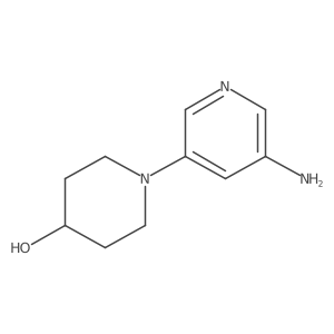 1-(5-Aminopyridin-3-yl)piperidin-4-ol结构式