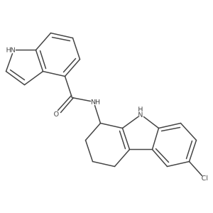 N-(6-Chloro-2,3,4,9-tetrahydro-1H-carbazol-1-YL)-1H-indole-4-carboxamide Structure