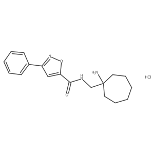 N-[(1-Aminocycloheptyl)methyl]-3-phenyl-1,2-oxazole-5-carboxamide;hydrochloride Structure