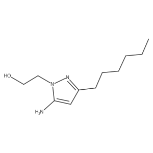 2-(5-amino-3-hexyl-1H-pyrazol-1-yl)ethan-1-ol Structure