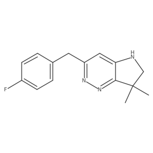 3-[(4-Fluorophenyl)methyl]-6,7-dihydro-7,7-dimethyl-5H-pyrrolo[3,2-c]pyridazine结构式