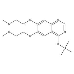 4-(1,1-Dimethylethoxy)-6,7-bis(2-methoxyethoxy)quinazoline Structure