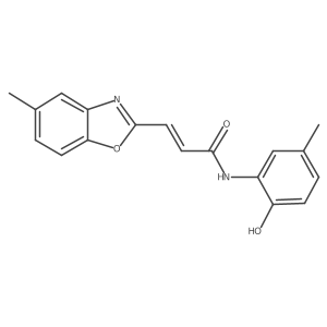N-(2-Hydroxy-5-methylphenyl)-3-(5-methyl-2-benzoxazolyl)-2-propenamide Structure