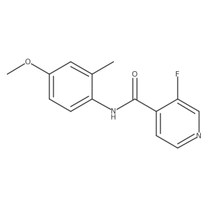 3-fluoro-N-(4-methoxy-2-methylphenyl)pyridine-4-carboxamide结构式