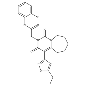 2-[4-(5-ethyl-1,2,4-oxadiazol-3-yl)-1,3-dioxo-1H,2H,3H,5H,6H,7H,8H,9H-pyrimido[1,6-a]azepin-2-yl]-N-(2-fluorophenyl)acetamide Structure