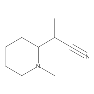 2-(1-Methylpiperidin-2-yl)propanenitrile Structure