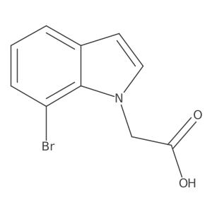 7-Bromo-indole-1-acetic acid结构式