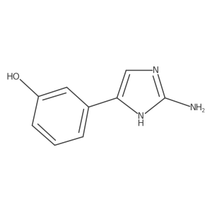 3-(2-amino-1H-imidazol-5-yl)phenol Structure