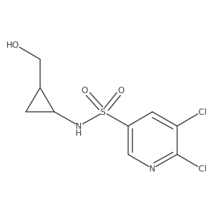 5,6-dichloro-N-[2-(hydroxymethyl)cyclopropyl]pyridine-3-sulfonamide结构式