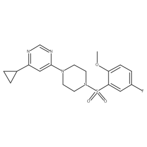4-Cyclopropyl-6-(4-((5-fluoro-2-methoxyphenyl)sulfonyl)piperazin-1-yl)pyrimidine Structure