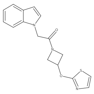 2-(1H-indol-1-yl)-1-(3-(thiazol-2-yloxy)azetidin-1-yl)ethanone Structure