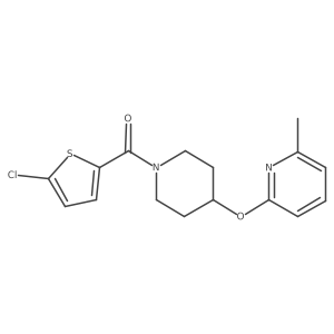 (5-Chlorothiophen-2-yl)(4-((6-methylpyridin-2-yl)oxy)piperidin-1-yl)methanone结构式