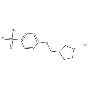 4-(Pyrrolidin-3-ylmethoxy)benzene-1-sulfonamide hydrochloride Structure