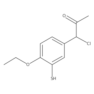 1-Chloro-1-(4-ethoxy-3-mercaptophenyl)propan-2-one Structure
