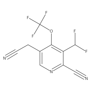 5-(Cyanomethyl)-3-(difluoromethyl)-4-(trifluoromethoxy)picolinonitrile Structure