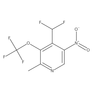 4-(Difluoromethyl)-2-methyl-5-nitro-3-(trifluoromethoxy)pyridine Structure