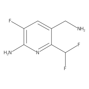 5-(Aminomethyl)-6-(difluoromethyl)-3-fluoropyridin-2-amine结构式