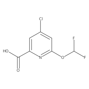4-Chloro-6-(difluoromethoxy)picolinic acid结构式