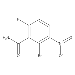 2-Bromo-6-fluoro-3-nitrobenzamide结构式