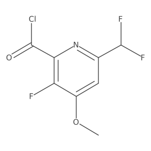 2-Pyridinecarbonyl chloride, 6-(difluoromethyl)-3-fluoro-4-methoxy- Structure