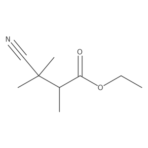 Ethyl 3-cyano-2,3-dimethylbutanoate结构式