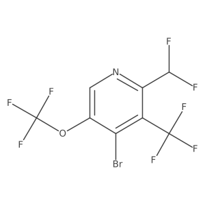4-Bromo-2-(difluoromethyl)-5-(trifluoromethoxy)-3-(trifluoromethyl)pyridine Structure