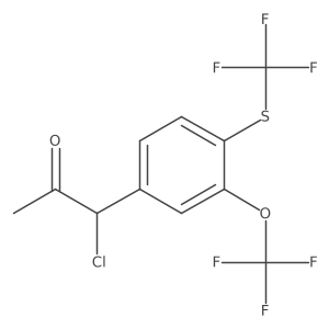 1-Chloro-1-(3-(trifluoromethoxy)-4-(trifluoromethylthio)phenyl)propan-2-one结构式