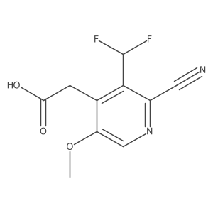 2-(2-Cyano-3-(difluoromethyl)-5-methoxypyridin-4-yl)acetic acid结构式