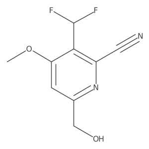 3-(Difluoromethyl)-6-(hydroxymethyl)-4-methoxypicolinonitrile Structure
