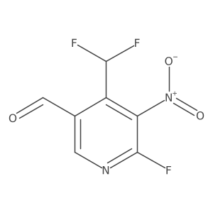 4-(Difluoromethyl)-6-fluoro-5-nitronicotinaldehyde Structure