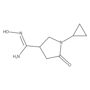 (R)-1-Cyclopropyl-N-hydroxy-5-oxopyrrolidine-3-carboximidamide Structure