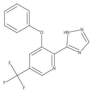 3-phenoxy-2-(1H-1,2,4-triazol-3-yl)-5-(trifluoromethyl)pyridine结构式