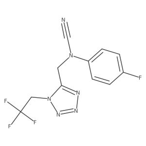 (4-Fluorophenyl)-[[1-(2,2,2-trifluoroethyl)tetrazol-5-yl]methyl]cyanamide结构式
