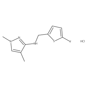 N-[(5-fluoro-2-thienyl)methyl]-1,4-dimethyl-1H-pyrazol-3-amine结构式