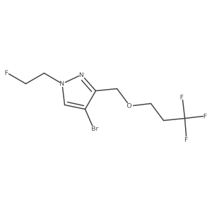4-bromo-1-(2-fluoroethyl)-3-[(3,3,3-trifluoropropoxy)methyl]-1H-pyrazole Structure