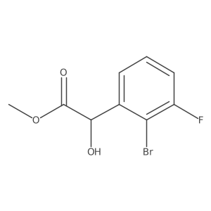 Methyl 2-(2-bromo-3-fluorophenyl)-2-hydroxyacetate结构式
